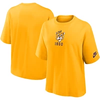 Women's Nike Gold LSU Tigers Legacy Established Boxy T-Shirt