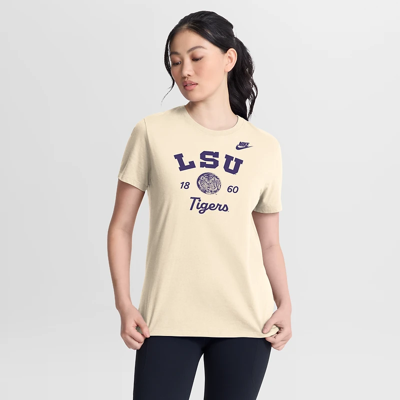 Women's Nike Natural LSU Tigers Legacy Team Name T-Shirt