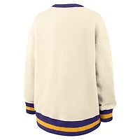 Sweat-shirt Nike LSU Tigers Legacy Arch Phoenix oversize naturel pour femme