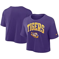 Women's Nike Purple LSU Tigers Athletic Prep Arch Dri-FIT Cropped T-Shirt