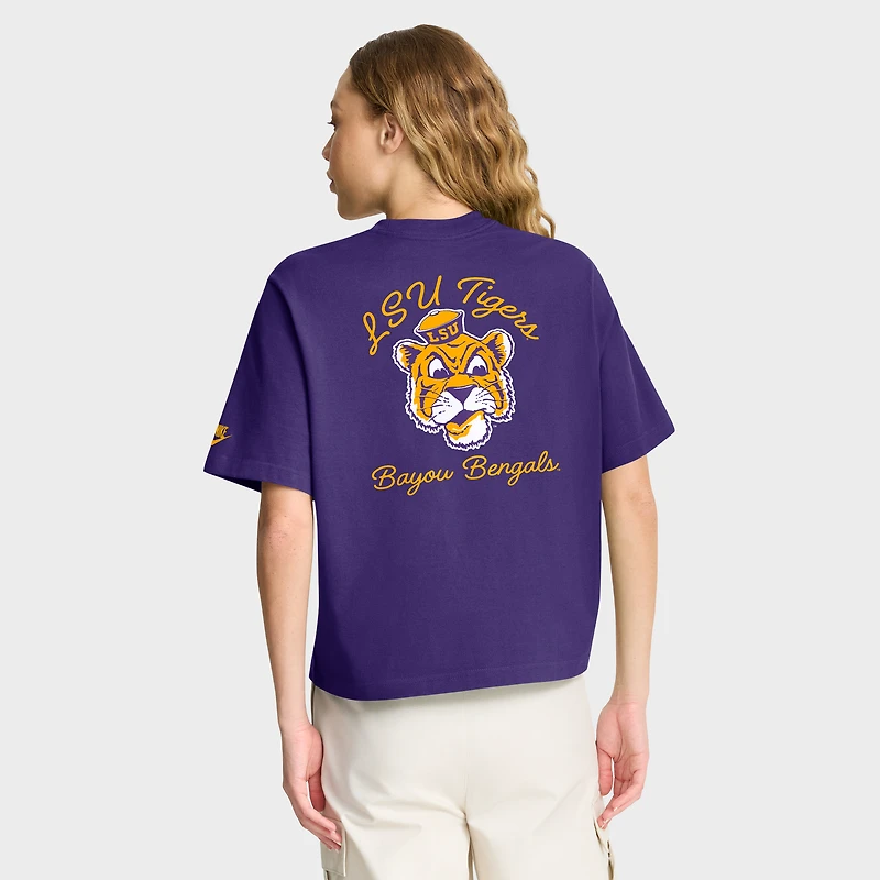 Women's Nike Purple LSU Tigers Legacy Pocket Boxy T-Shirt