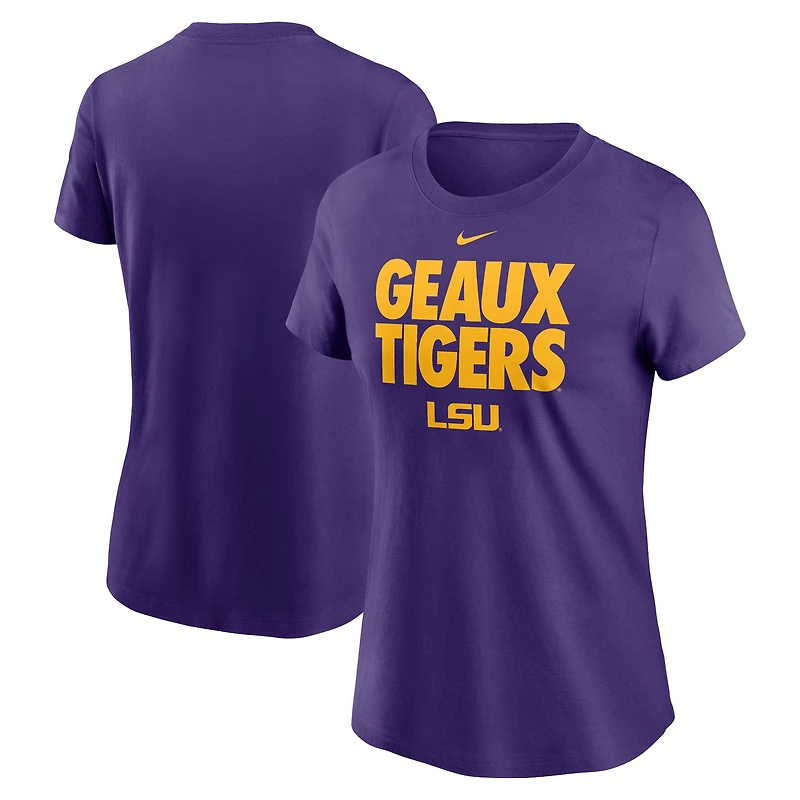 T-shirt Nike violet LSU Tigers Local Ultimate Chant pour femme