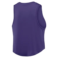 Débardeur court Nike LSU Tigers One Dri-FIT violet pour femme