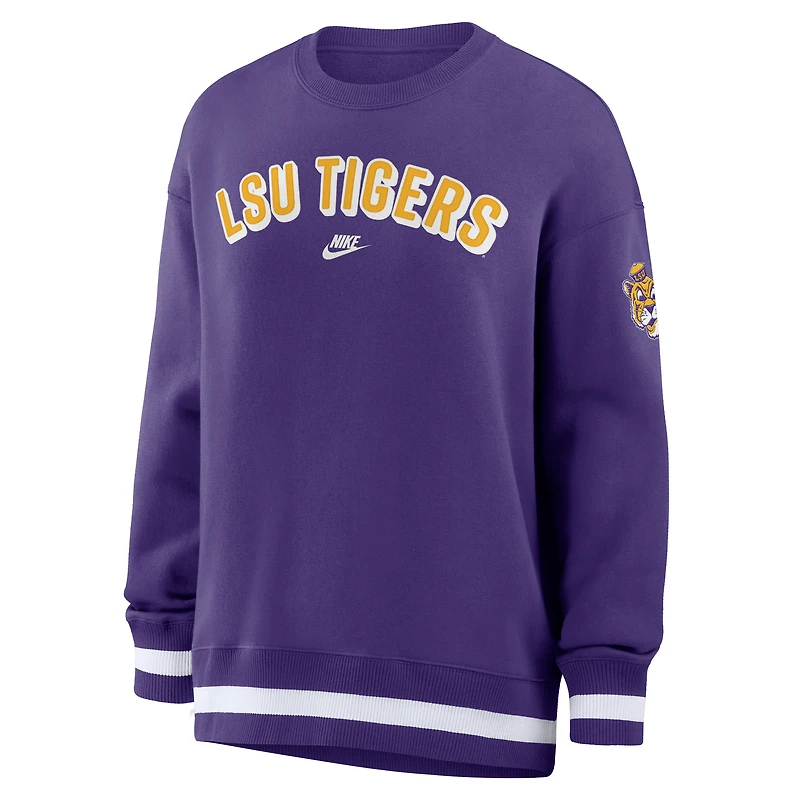 Women's Nike Purple LSU Tigers Oversized Legacy Phoenix Sweatshirt