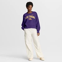 Women's Nike Purple LSU Tigers Oversized Phoenix Arch Pullover Sweatshirt