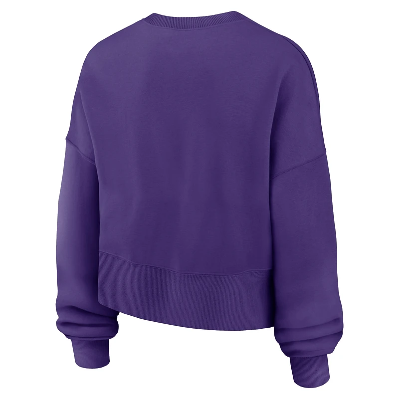 Women's Nike Purple LSU Tigers Oversized Phoenix Arch Pullover Sweatshirt