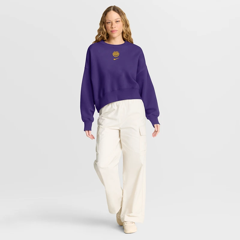 Sweat-shirt oversize Nike LSU Tigers Phoenix violet pour femme