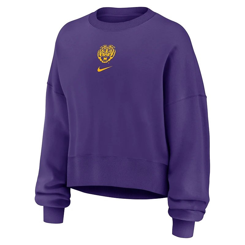 Sweat-shirt oversize Nike LSU Tigers Phoenix violet pour femme