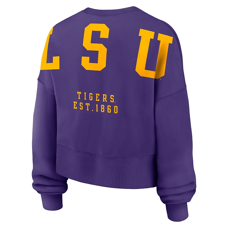 Sweat-shirt oversize Nike LSU Tigers Phoenix violet pour femme