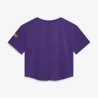 Women's Nike Purple LSU Tigers Premium Performance Dri-FIT Cropped Top
