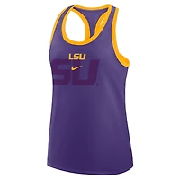 Débardeur dos nageur Nike LSU Tigers Primetime violet pour femme