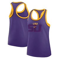 Women's Nike Purple LSU Tigers Primetime Tri-Blend Racerback Tank Top