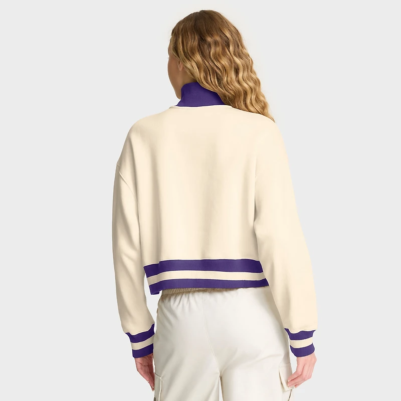 Women's Nike Tan LSU Tigers Legacy Half-Zip Sweatshirt