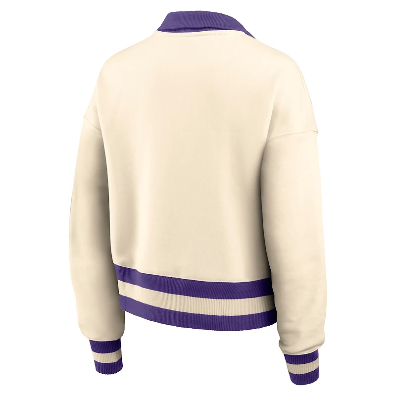 Women's Nike Tan LSU Tigers Legacy Half-Zip Sweatshirt