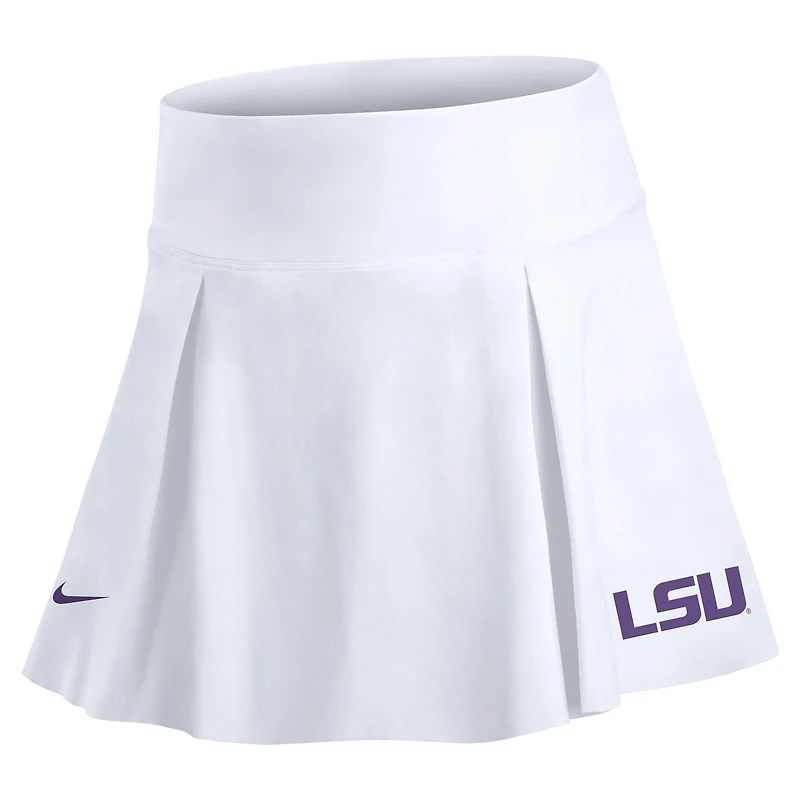 Jupe de tennis Nike blanche LSU Tigers Club Performance pour femme avec short