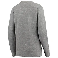 Sweat-shirt Pressbox gris chiné LSU Tigers Big Team Logo Knobi Fleece Tri-Blend Crew Neck pour femme