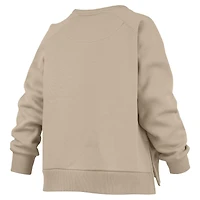 Sweat-shirt à manches raglan poches Pressbox Khaki pour femme des LSU Tigers