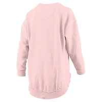Sweat-shirt en polaire pour femmes Pressbox rose clair LSU Tigers Poncho