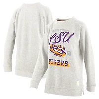 Sweat-shirt confortable en tissu éponge Cairo pour femme, grande taille, avec imprimé avoine Pressbox des LSU Tigers
