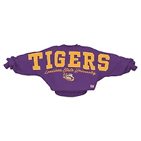 Women's Pressbox  Purple LSU Tigers Flannigan Oversized Dolman Pullover Sweatshirt