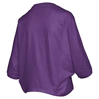 Women's Pressbox  Purple LSU Tigers Midi Arch Over Logo Oversized T-Shirt