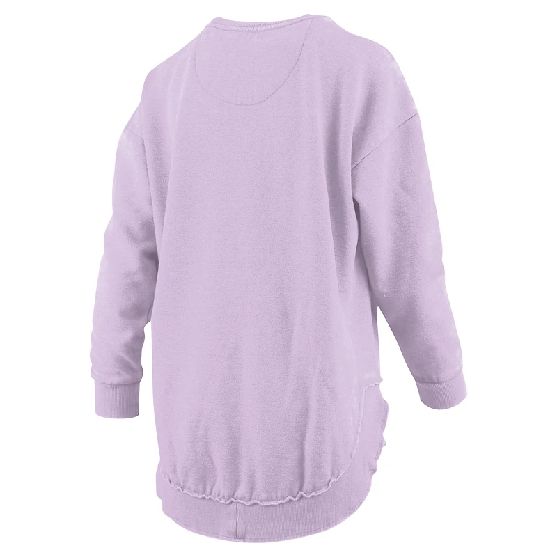 Women's Pressbox Purple LSU Tigers Poncho Fleece Pullover Sweatshirt