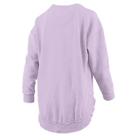 Women's Pressbox Purple LSU Tigers Poncho Fleece Pullover Sweatshirt