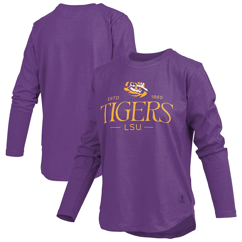 Women's Pressbox Purple LSU Tigers Silveron Long Sleeve T-Shirt