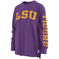 T-shirt à manches longues Pressbox Purple LSU Tigers Two-Hit Canyon pour femme