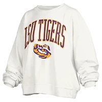Women's Pressbox  White LSU Tigers Plus Nelson Janise Sweatshirt