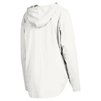 T-shirt à capuche blanc manches longues Pressbox pour femmes LSU Tigers San Bruno