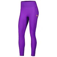 Women's  Purple LSU Tigers 7/8 Mixed Media Pocket iLeggings