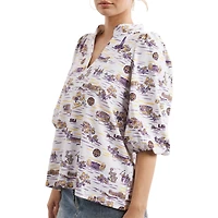 Haut Eliza violet/blanc pour femme Smith & Quinn LSU Tigers Tailgate Collection