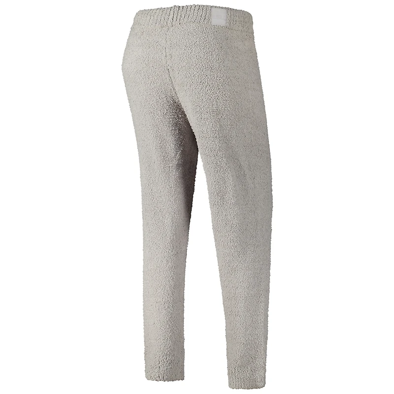 Ensemble débardeur en tricot pelucheux trois pièces pour femme avec pantalon de jogging et cardigan LSU Tigers Tan