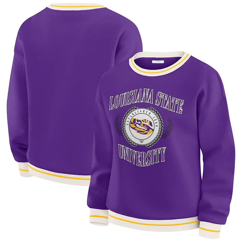 Sweat-shirt violet LSU Tigers Seal pour femme par Erin Andrews