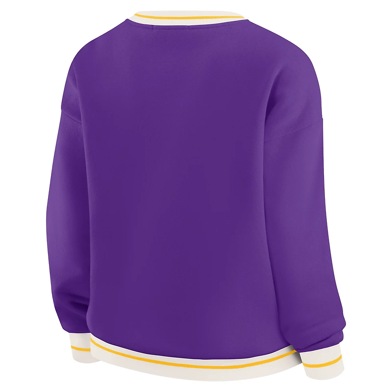 Sweat-shirt violet LSU Tigers Seal pour femme par Erin Andrews