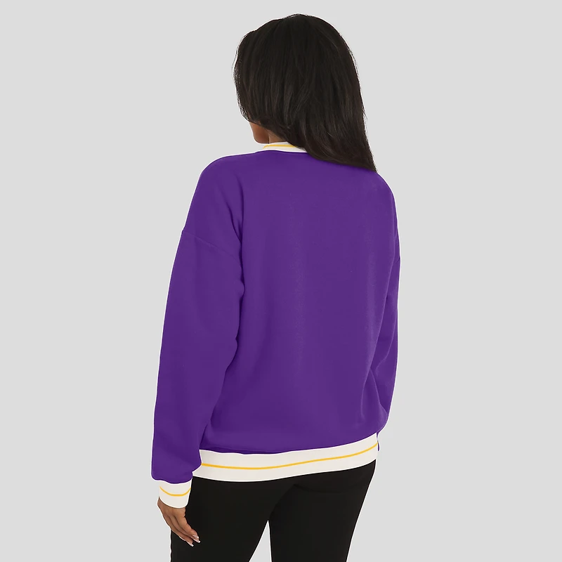 Sweat-shirt violet LSU Tigers Seal pour femme par Erin Andrews