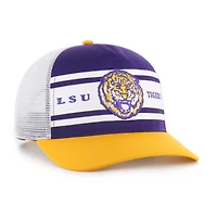 Youth '47 Purple/Gold LSU Tigers Super Stripe Hitch Adjustable Trucker Hat