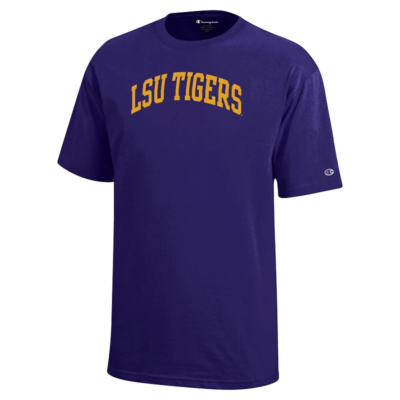 Youth Champion Purple LSU Tigers Team Arch T-Shirt