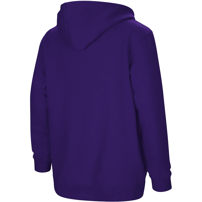 Youth Colosseum Purple LSU Tigers 2-Hit Team Pullover Hoodie