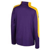 Coupe-vent zippé Cyclone à quart de tour pourpre Youth Colosseum LSU Tigers OHT Military Appreciation