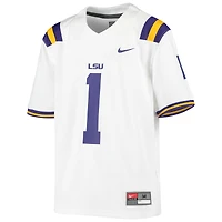 Youth Nike #1 White LSU Tigers Untouchable Football Jersey