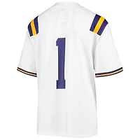 Youth Nike #1 White LSU Tigers Untouchable Football Jersey