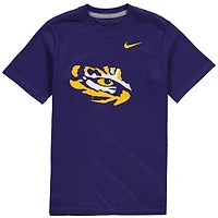 T-shirt à logo en coton violet LSU Tigers Nike pour jeune