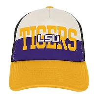 Youth Outerstuff Purple/Cream LSU Tigers Modern Fan Trucker Adjustable Hat