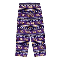 Youth Outerstuff  Purple LSU Tigers Ugly Sweater Pajama Set