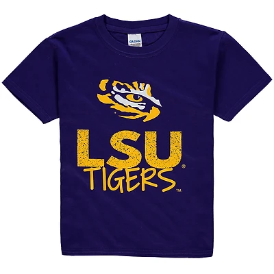 T-shirt à col rond violet pour jeunes LSU Tigers