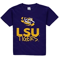 T-shirt à col rond violet pour jeunes LSU Tigers