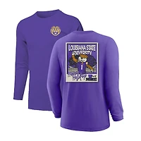 Youth  Purple LSU Tigers Snowy Polaroid Long Sleeve T-Shirt