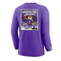 Youth  Purple LSU Tigers Snowy Polaroid Long Sleeve T-Shirt